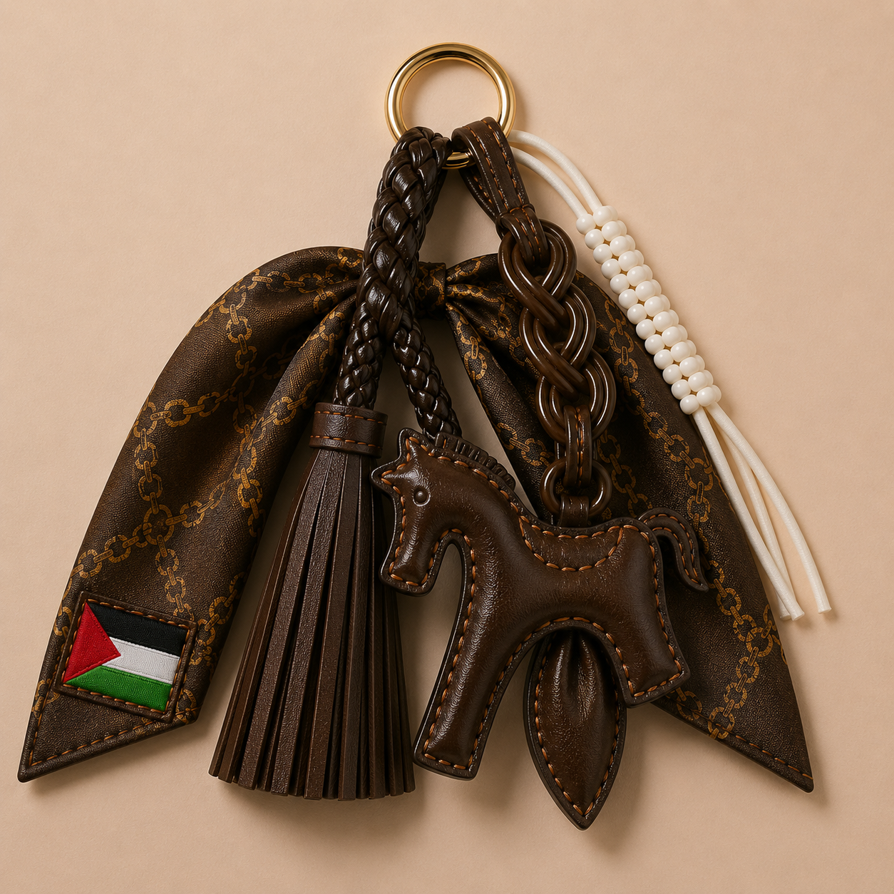 PALESTINE Flag Scarf Charm