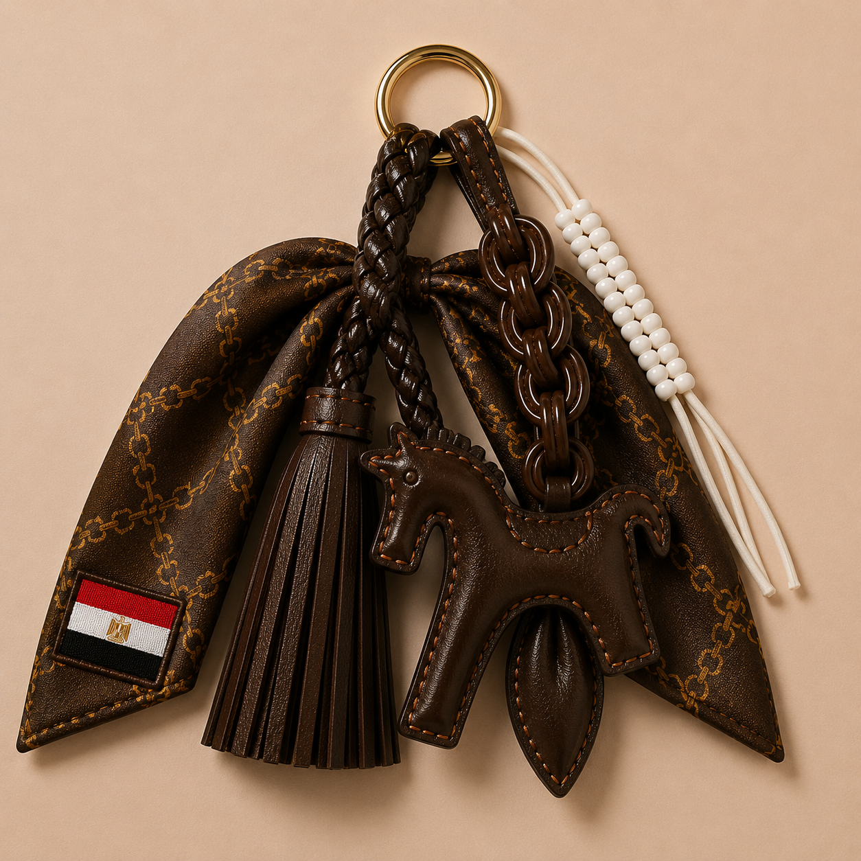 EGYPT Flag Scarf Charm