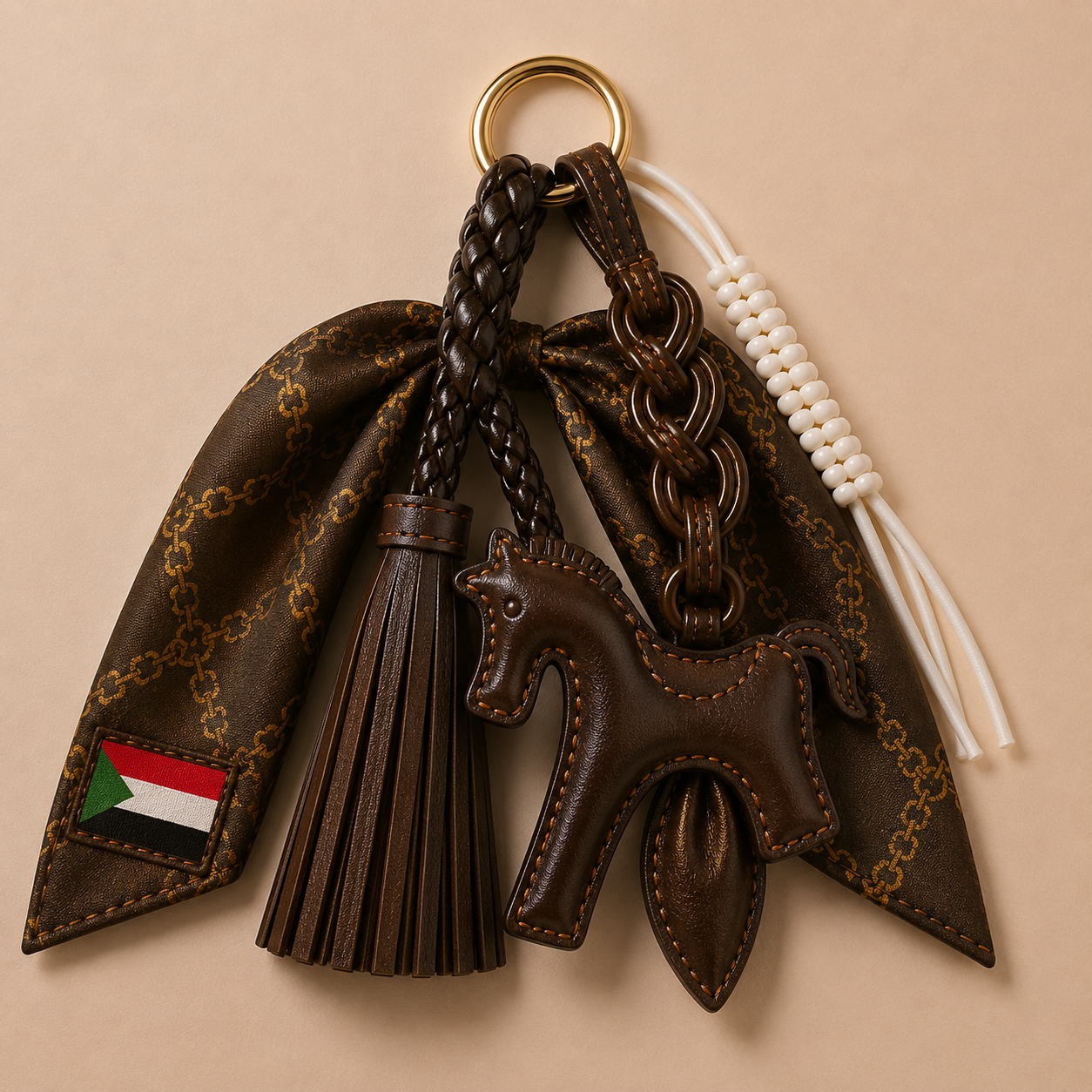 SUDAN Flag Scarf Charm