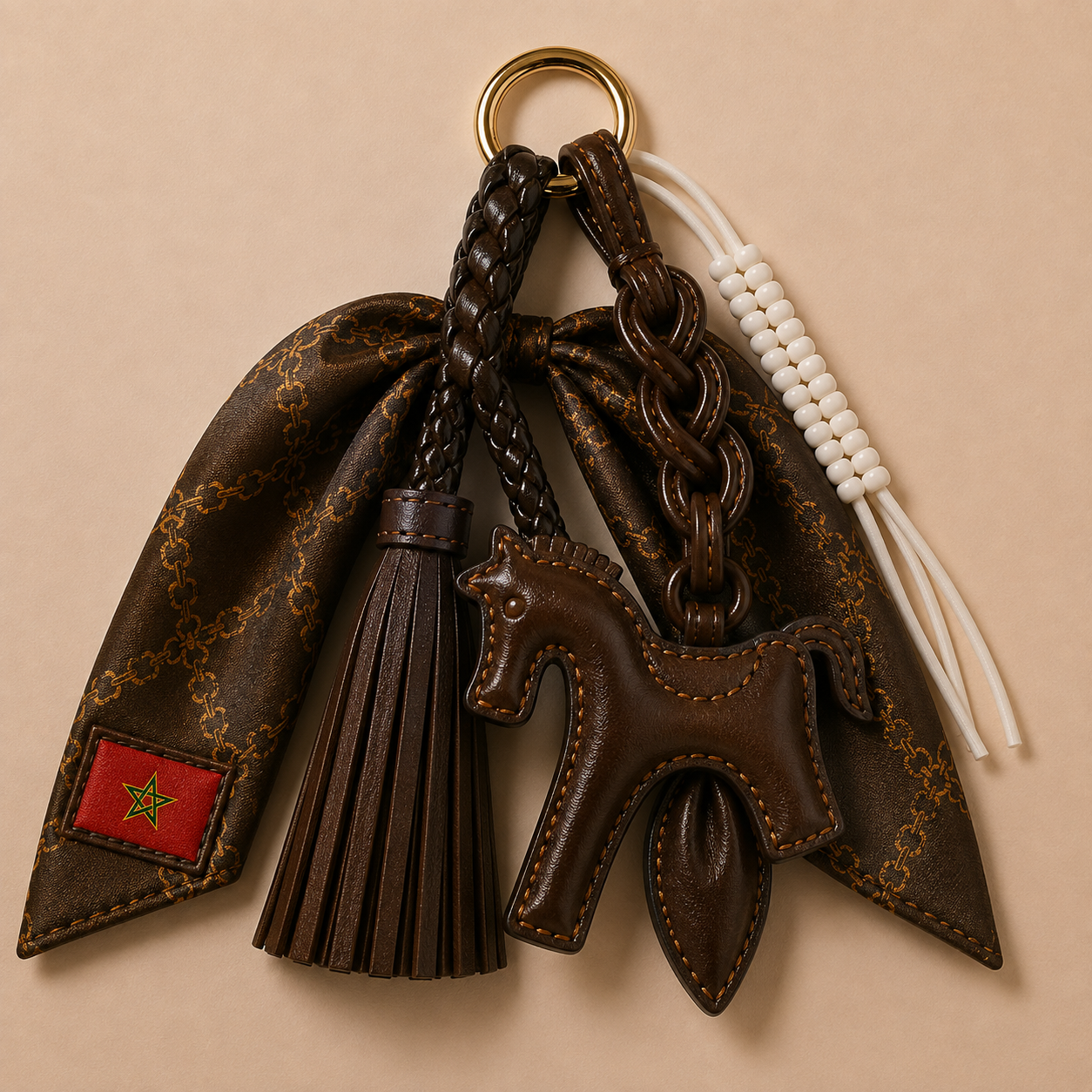 MOROCCO Flag Scarf Charm