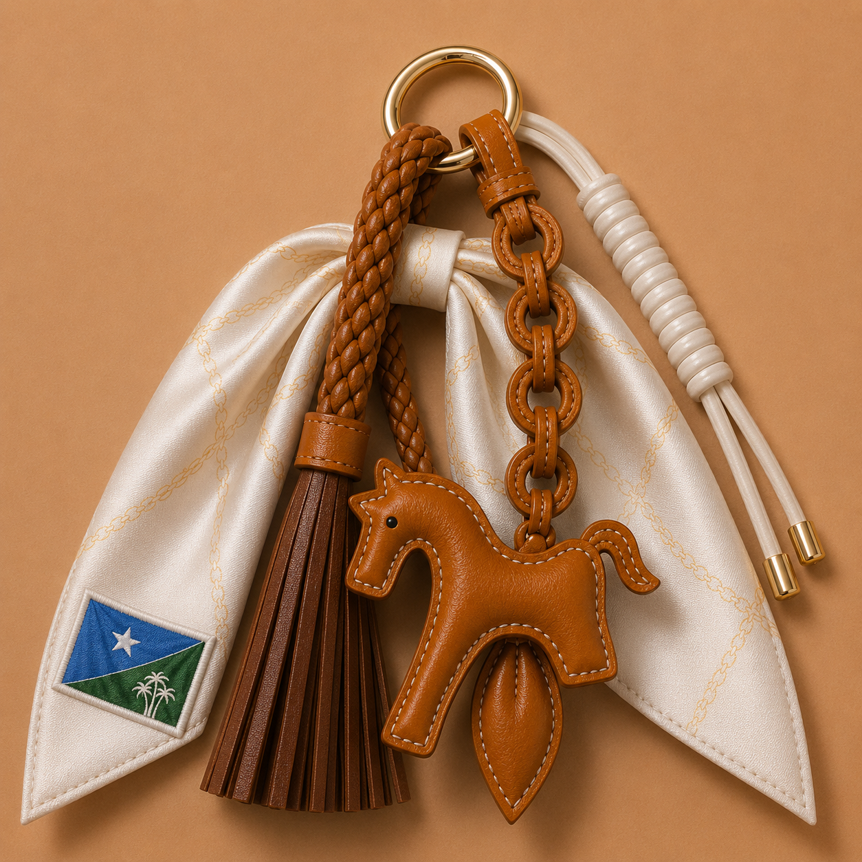 XAWAADLE Flag Scarf Charm