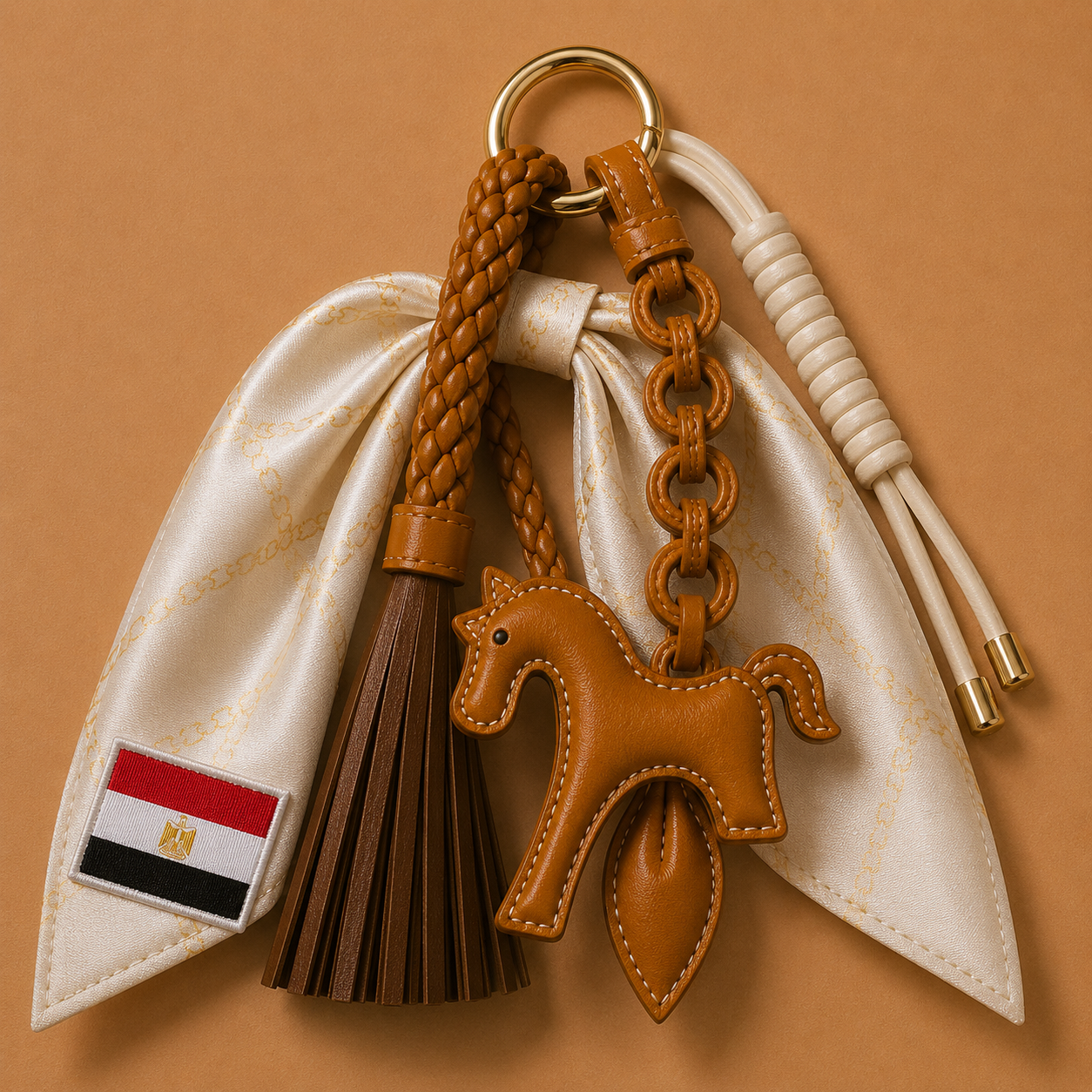 EGYPT Flag Scarf Charm