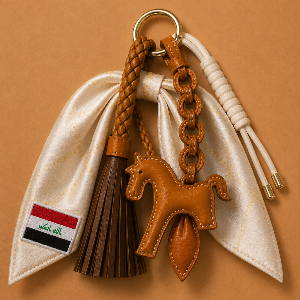 IRAQ Flag Scarf Charm