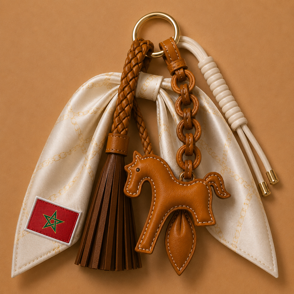 MOROCCO Flag Scarf Charm