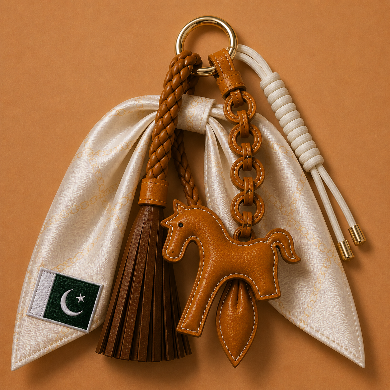 PAKISTAN Flag Scarf Charm