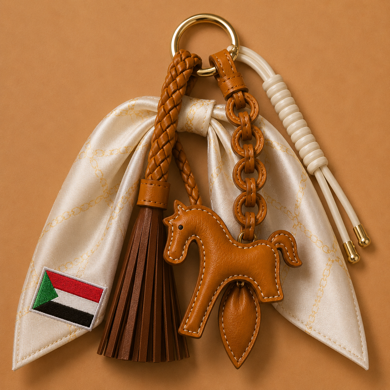 SUDAN Flag Scarf Charm